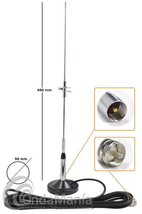 Antena Magn Tica Doble Banda Mhz Mhz Moonraker Mag S