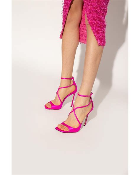 Jimmy Choo Azia Heeled Sandals In Pink Lyst