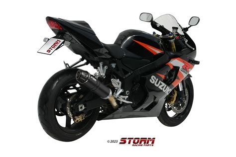 Scarico Suzuki Gsx R Storm Gp Inox Nero Con Coppa Carbonio S