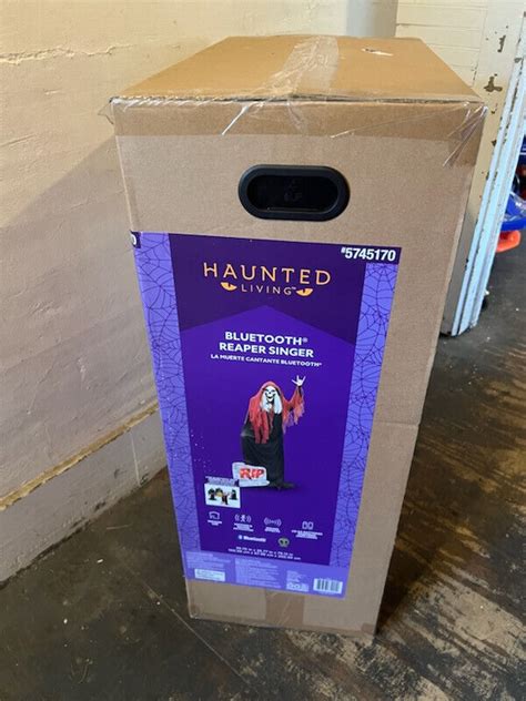 Haunted Living 7 Ft Bluetooth Reaper Band Led Singer Animatronic New