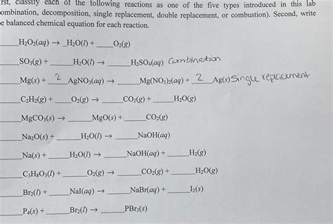 [answered] Rst Classify Each Of The Following Reactions As One Of The Kunduz