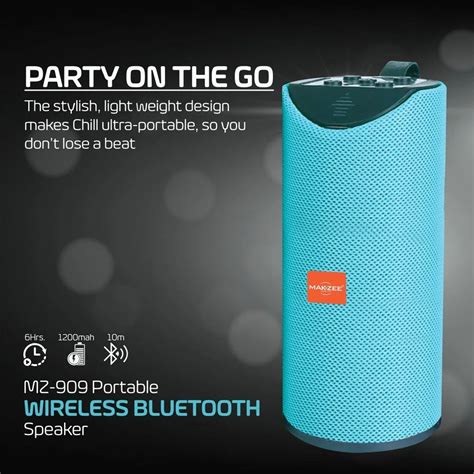 MAKZEE MZ909 Big Boom Sound Bluetooth Wireless Portable Speaker 5 W