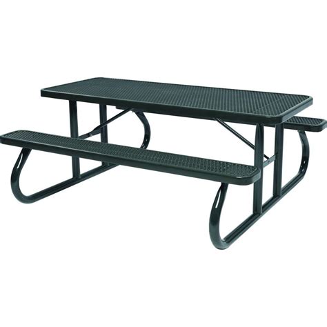 Tradewinds Park 6 Ft Black Commercial Picnic Table Hd D601gs Bk The