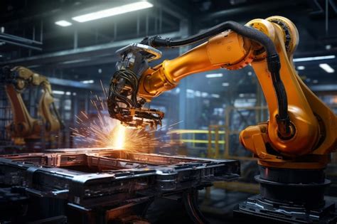 Premium Photo Modernizing Robot Arms For Smart Industry And Digital