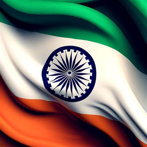 Premium AI Image | Patriotic Pride 3D Illustration of Waving India Flag ...