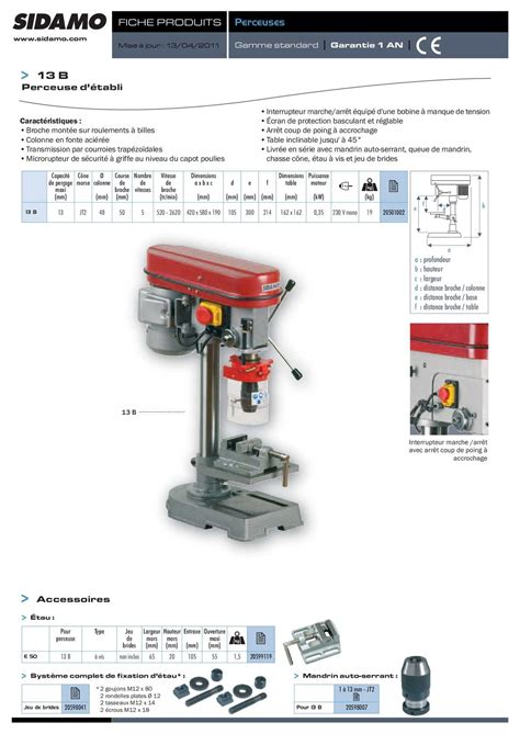 Calaméo Fiches Produits SIDAMO Gamme Perceuses