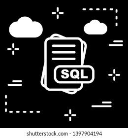 Sql File Format Icon Your Project Stock Vector Royalty Free