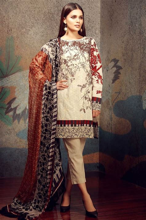 Khaadi Unstitched 3 Piece Summer Lawn Collection 2018 Sku F18102 Beige