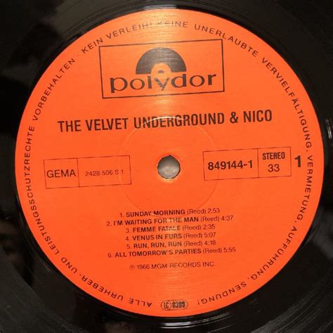 傷なし美盤 ヴェルヴェット・アンダーグラウンド And ニコ Velvet Underground And Nico 1985年 Lpレコード レアな