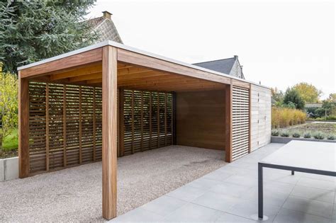 Carport Of Garage In Hout Met Berging Of Fietsstalling Fabrikant