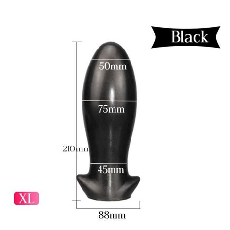 STIMULATEUR PLUG CHAPELET Black XL 21cm Grand godemiché Anal