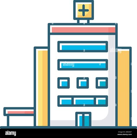 Hospital Rgb Color Icon Stock Vector Image And Art Alamy