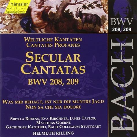 Bach Secular Cantatas BWV 208 209 Edition Bachakademie Vol 65