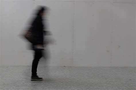 Premium Photo Blurred Motion Of Person Walking In Corridor