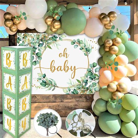 Buy Pc Sage Green Baby Shower Decorations Boy Or Girl Gender