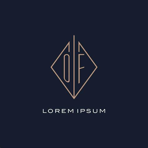 Monogram Of Logo With Diamond Rhombus Style Luxury Modern Logo Design