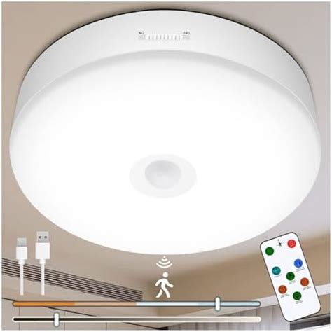 Yurnero Rechargeable Motion Sensor Ceiling Light With Remote 7 4 Inch