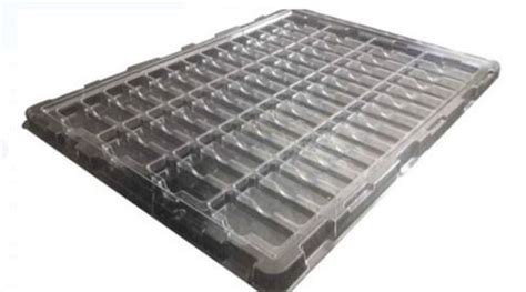 Rectangular Shape Transparent Pvc Plastic Blister Packaging Tray