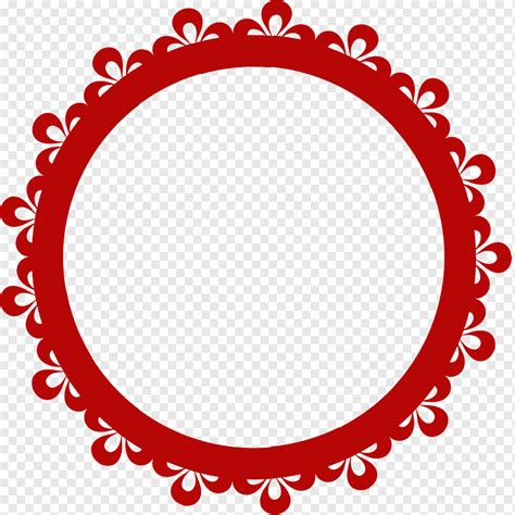 Circular Pattern Border Pattern Border Decorative Borders Red Circle