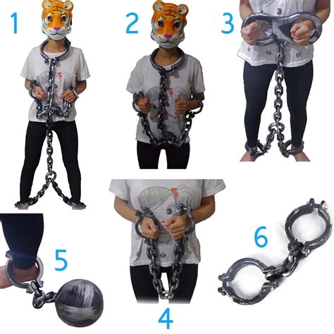 Halloween Handcuffs Fetters Shackle Body Chain Plastic Terror Night