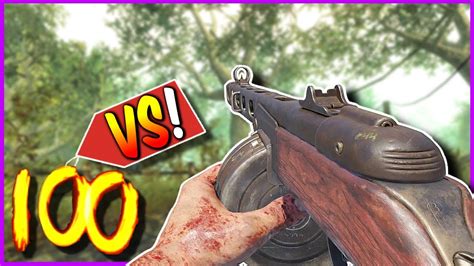 PPSh 41 Vs ROUND 100 ZOMBIES YouTube