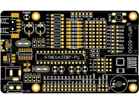 Arduino Uno ESP8266 MPU6050 Board Share Project PCBWay Arduino