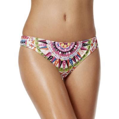 Bar III Cartwheels Printed Cheeky Hipster Bikini Bottom Swimsuit Multi