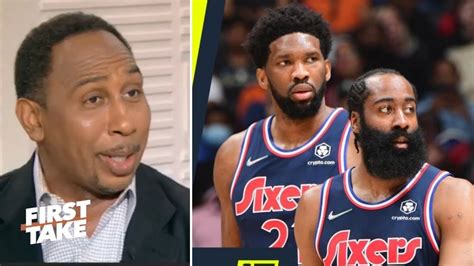 Harden Embiid Makes Haters Silence Stephen A Heated Ers Vs