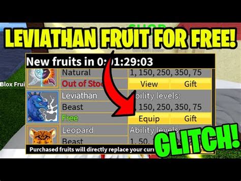 HOW TO GET LEVIATHAN FRUIT IN BLOX FRUITS YouTube