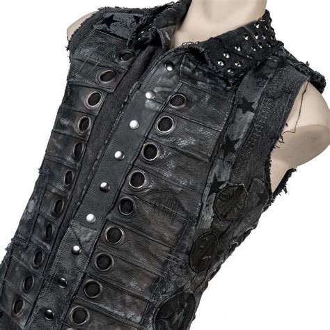 Wscv 536 Black Denim Vest Adamant Salvaged Series Mto Wornstar