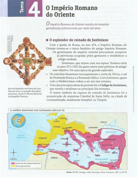 Quanto Tempo Durou O Império Romano Do Oriente - BLOCO I — HISTÓRIA: Unidade 08: O Império Romano do Oriente