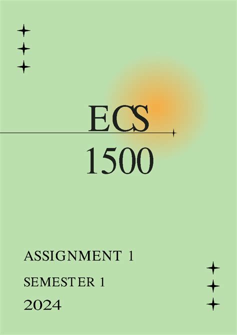 Ecs Assignment Semester Ecs Assignment Semester Ecs