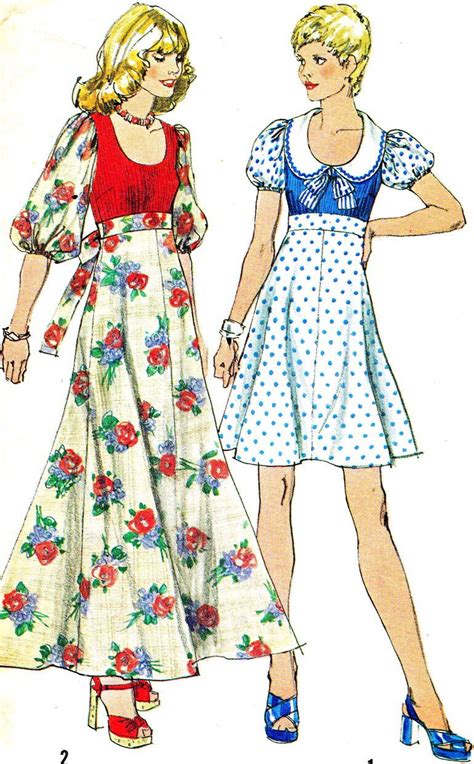 Vintage Sewing Pattern S Simplicity Boho Maxi Dress