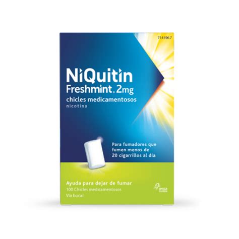 Comprar PERRIGO ESPAÑA NIQUITIN MINT 2MG CHICLES MEDICAMENTOSOS 100