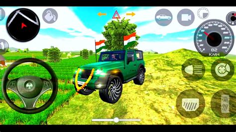 Dollar Song Modified Dark Green Mahindra Tharl 4x4 Off Road Android