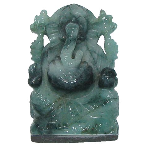 S9030 03 Natural Original Emerald Ganesh Margaj Pacha Ganapathi