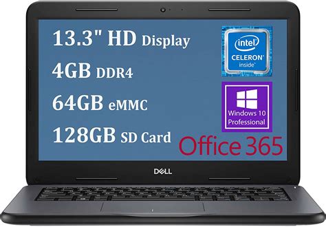 Dell Latitude 3310 Celeron 4205u · Intel Uhd Graphics · 133” Hd 1366 X 768 Ips · 64gb