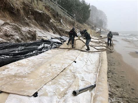 Geotextile Tubes Sand Bags Installation Superior Groundcover