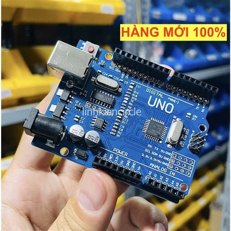 Kit Arduino Uno R3 Chíp Dán Atmega328p Ch340 Tặng Cáp Kết Nối Lk0444