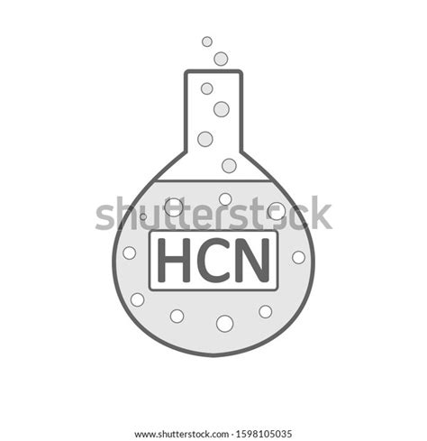 Laboratory Glass Hydrocyanic Acid On White Stock Vector Royalty Free 1598105035 Shutterstock