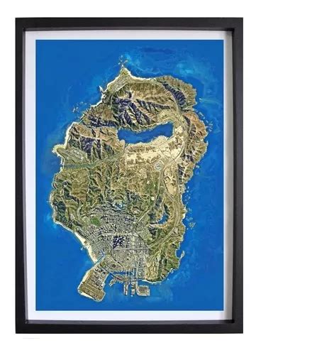 Quadro Poster Grand Theft Auto V Gta 5 Mapa à venda em Curitiba