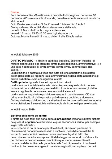 Diritto Appunti Presi Durante Le Lezioni In Classe Frequentante