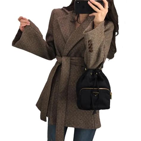 Новинка, женское модное весенне-осеннее винтажное элегантное шерстяное ...