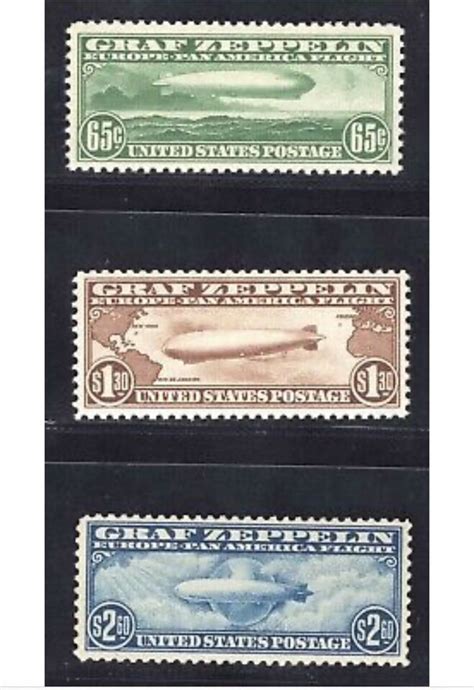 US STAMPS C13 C15 MINT OG NH GRAF ZEPPELIN SET LOT 3 EBay