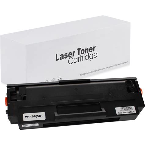 Cartus Toner Compatibil HP W1106A XXL Cu Cip Negru Black 5000 Pagini