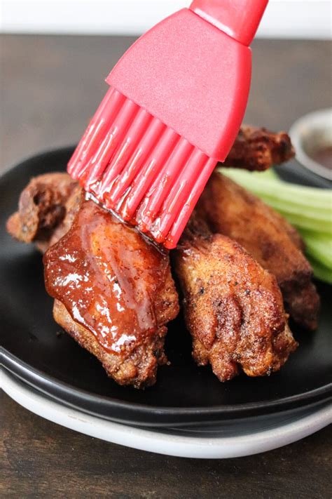 Air Fryer BBQ Chicken Wings • Domestic Superhero