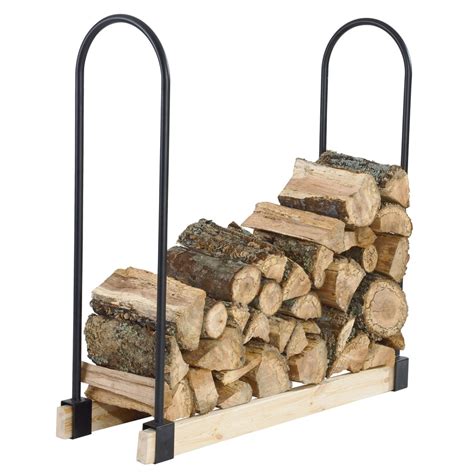 Shop Pleasant Hearth 48-in x 14-in Steel Adjustable Firewood Rack at ...