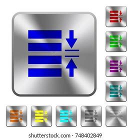 Adjust Line Spacing Engraved Icons On Stock Vector Royalty Free