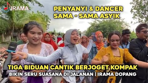 Mantul Tiga Biduan Cantik Joget Kompak Bikin Asyik Nia Dirgha Irama