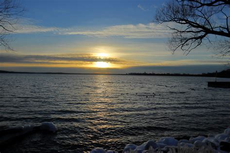 Bright Sunset over Lake Mendota image - Free stock photo - Public ...